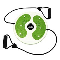 Диск за въртене Maxima, 28 см, С ластици, Бял със зелен