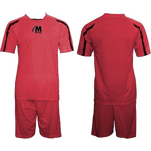 Екип за футбол/ волейбол/ хандбал, фланелка с шорти червено и черно