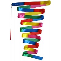 Лента за художествена гимнастика Maxima, 6 м*5 см, Многоцветна дъга