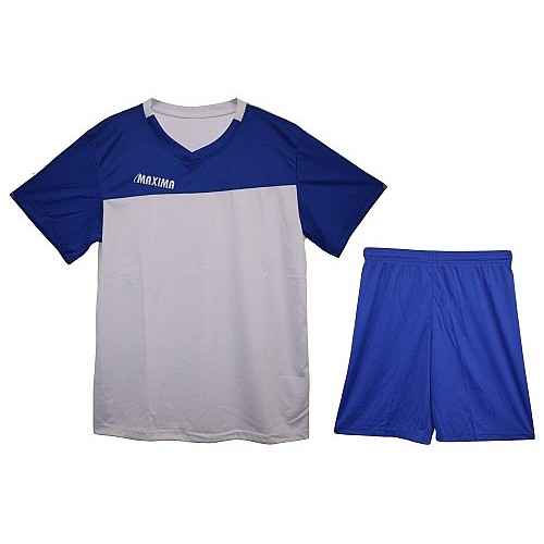 Екип за футбол/ волейбол/ хандбал, фланелка с шорти - бял със синьо