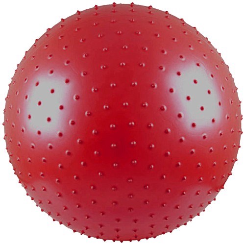 Гимнастическа топка Maxima, 65 см, Масажна, Червена
