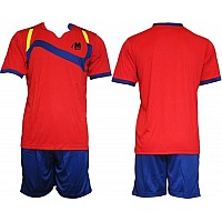 Екип за футбол/ волейбол/ хандбал фланелка с шорти червено, синьо и бяло