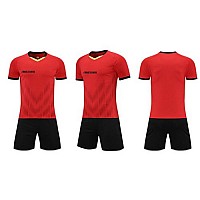Екип за футбол / волейбол / хандбал Maxima, Комплект фланелка с шорти, Червен с черен