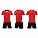 Екип за футбол / волейбол / хандбал Maxima, Комплект фланелка с шорти, Червен с черен
