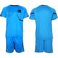 Екип за футбол/ волейбол/ хандбал, фланелка с шорти светло синьо и тъмно синьо
