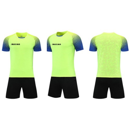 Екип за футбол / волейбол / хандбал Maxima, Комплект фланелка с шорти, Електриково зелен с черен