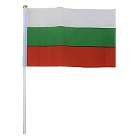 Знаме на България 20х15 см с дръжка