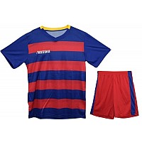 Екип за футбол/ волейбол/ хандбал, фланелка с шорти - червен със синьо райе Maxima