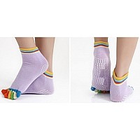 Чорапи за йога с шарени пръсти
