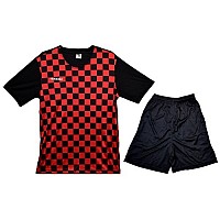 Екип за футбол/ волейбол/ хандбал, фланелка с шорти - червен с черно