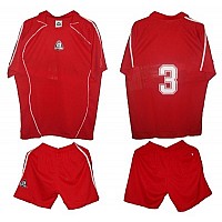 Екип за футбол/ волейбол/ хандбал с номера на гърба к-кт 14 броя червено и бяло Maxima