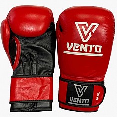 Боксови ръкавици VENTO, Изработени от естествена кожа, 10 OZ, Червени