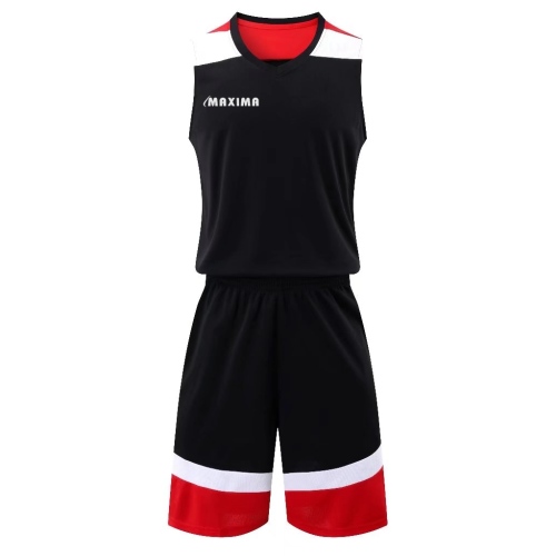 Екип за баскетбол, Черен с червен и бял