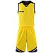 Екип за баскетбол MAXIMA, Жълт с черен и бял