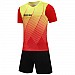 Екип за футбол / волейбол / хандбал, Комплект фланелка с шорти, Червен с черен и жълт