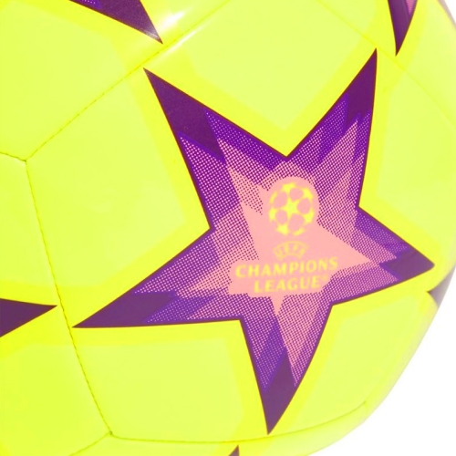 Футболна топка ADIDAS UCL Club Void, Размер 5, Електриково жълт с лилав