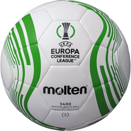 Футболна топка MOLTEN F5C3400 UEFA Europa Conference League Replica, Лепена и шита, Размер 5