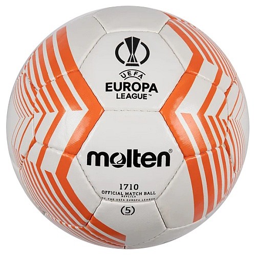 Футболна топка MOLTEN F5U1710-23 UEFA Europa League Replica, Ръчно шита, Размер 5