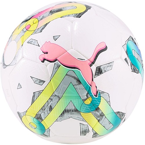 Футболна топка PUMA Orbita 6 MS, Размер 5, Бял с розов и зелен