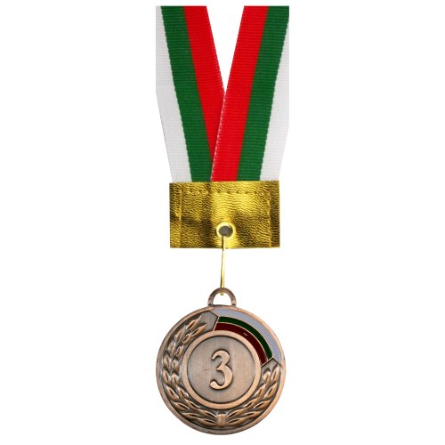 Медал MAXIMA, 5 см, С трикольорна лента, Бронзов